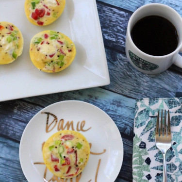 Sous Vide Egg Bites: Egg White  Red Pepper