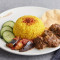 R29 Nasi Kunyit With Beef Rendang And Sambal Eggplants