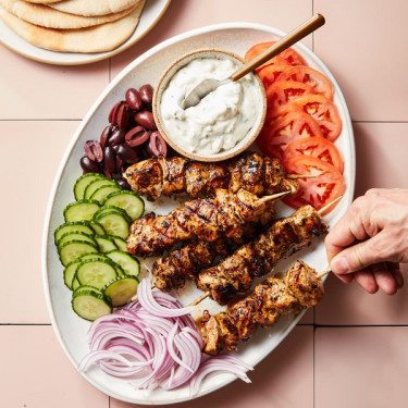 Chicken Souvlaki Platter