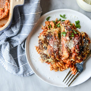 Baked Chicken Parmesan Pasta