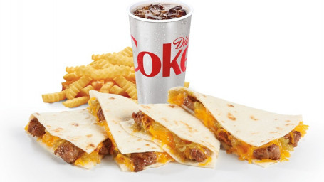 New Chicken Or Carne Asada Cheddar Quesadilla Meal