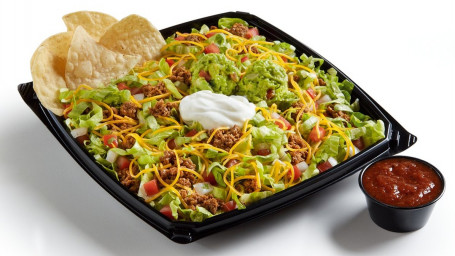 Taco Salad With Fresh Guac - Seasoned Beef