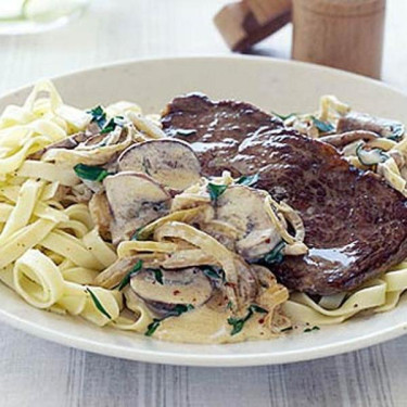 Mushroom Onion Chopped Steak