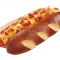 6 Premium Beef Hot Dogs: Cheesy Bacon Pretzel Dog