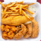 Special Seven: 3 Chicken Strips, 1 Pc Catfish, 10 Shrimp With Fries Drink